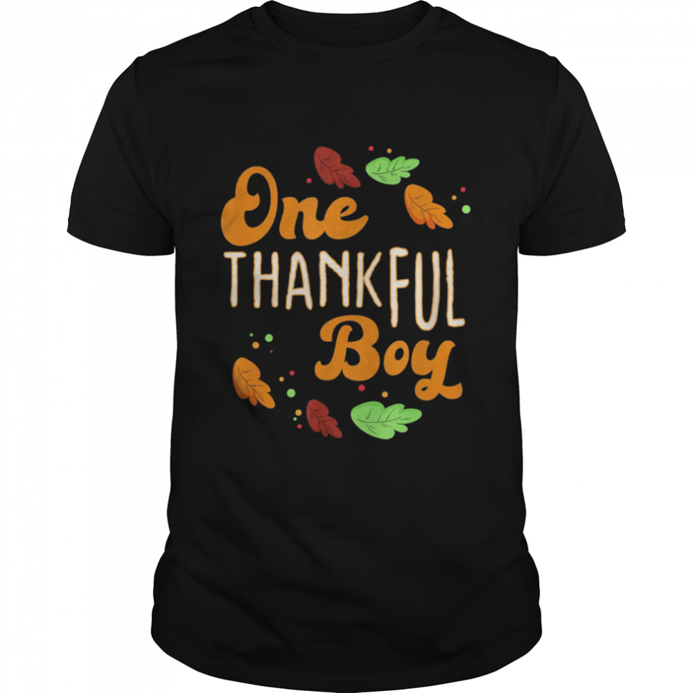 Thanksgiving Day 2021 One Thankful Boy  Classic Men's T-shirt