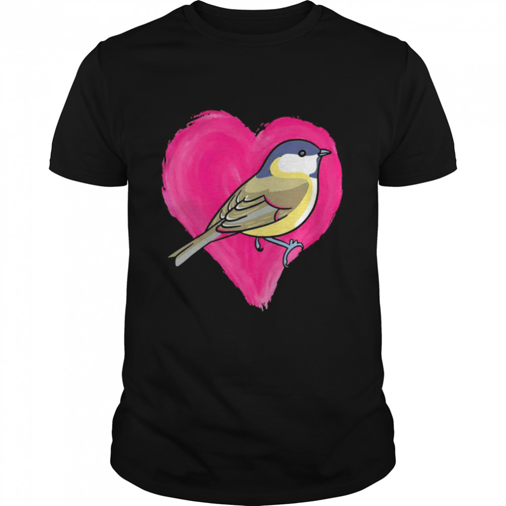 Chaffinch Heart Design Bird Love Chaffinchs Classic Men's T-shirt