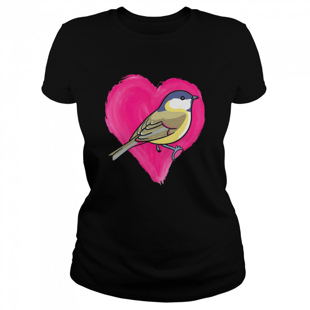 Chaffinch Heart Design Bird Love Chaffinchs Classic Women's T-shirt
