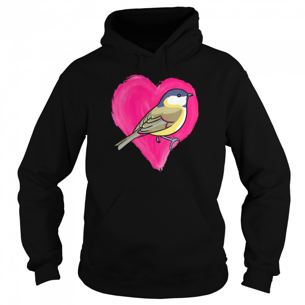 Chaffinch Heart Design Bird Love Chaffinchs Unisex Hoodie