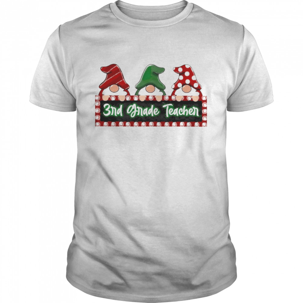 Christmas Gnomes 3rd Grade Teacher Sweater Classic Men's T-shirt