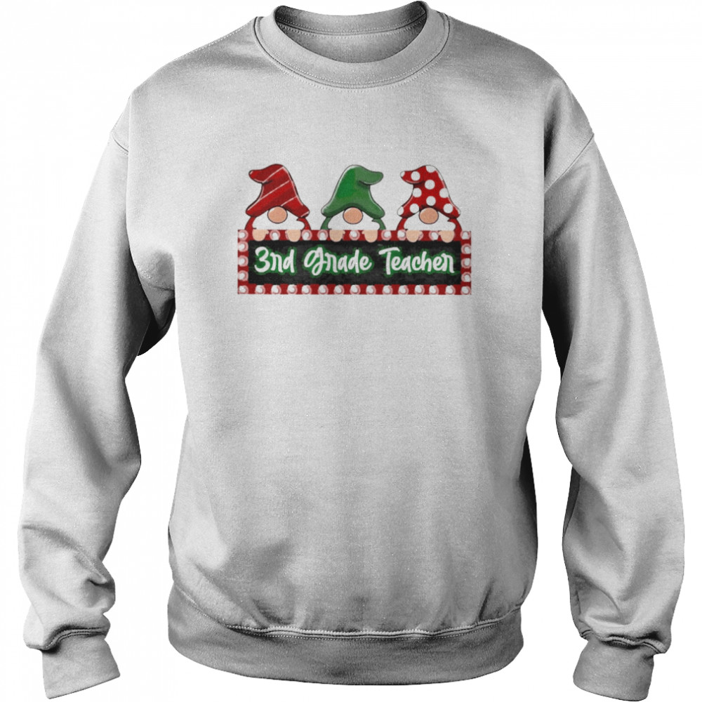 Christmas Gnomes 3rd Grade Teacher Sweater Unisex Sweatshirt