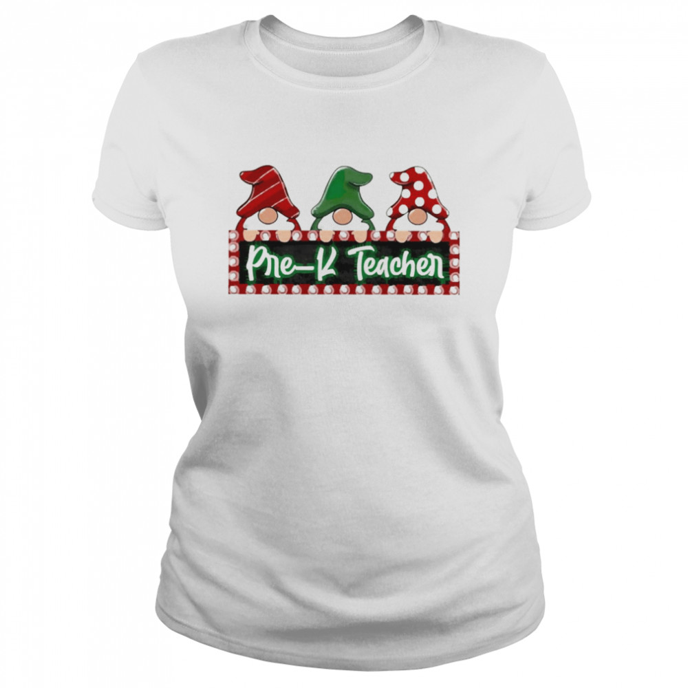 Christmas Gnomes Pre-K Teacher Sweater Classic Women's T-shirt