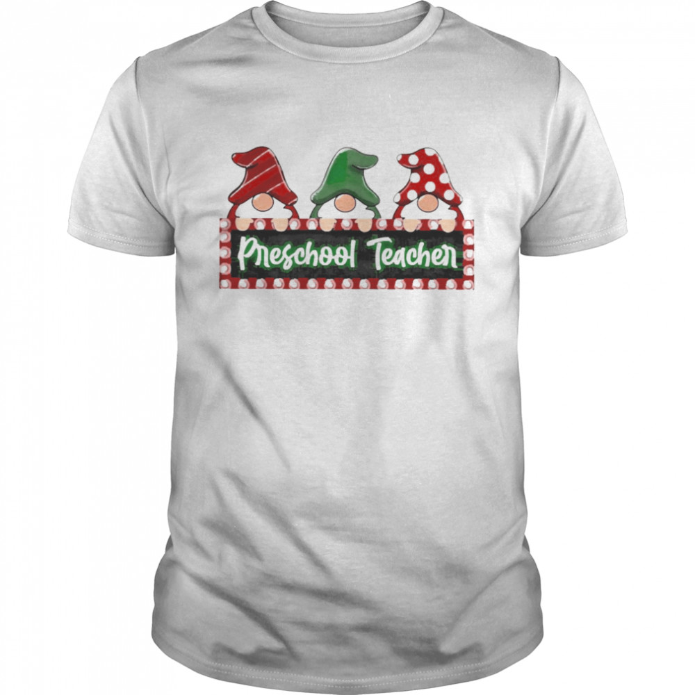 Christmas Gnomes Preschool Teacher Sweater Classic Men's T-shirt