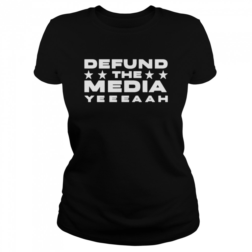 hodgetwins merch defund the media yeeaaah mr. potato head shirt Classic Women's T-shirt