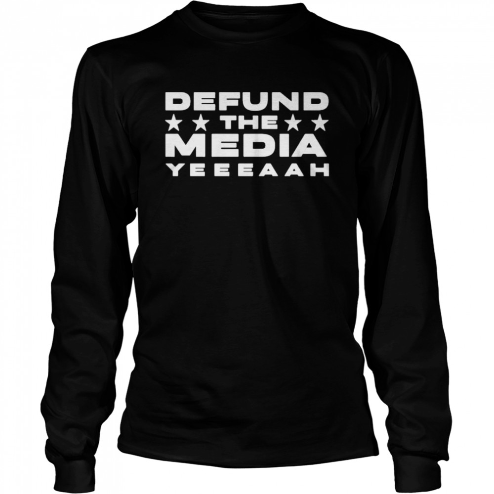 hodgetwins merch defund the media yeeaaah mr. potato head shirt Long Sleeved T-shirt