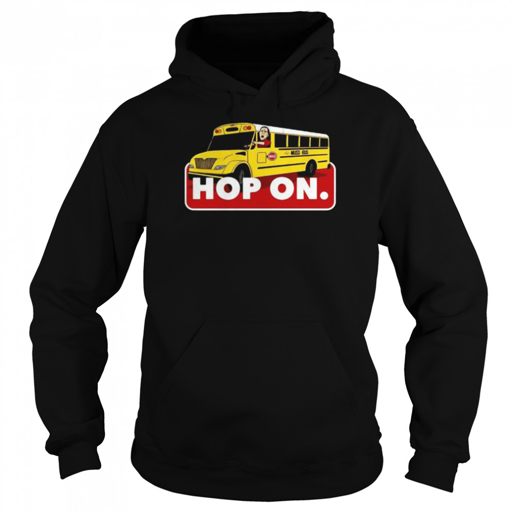 Hop On Arkansas Razorbacks Muss Bus Eric Musselman shirt Unisex Hoodie