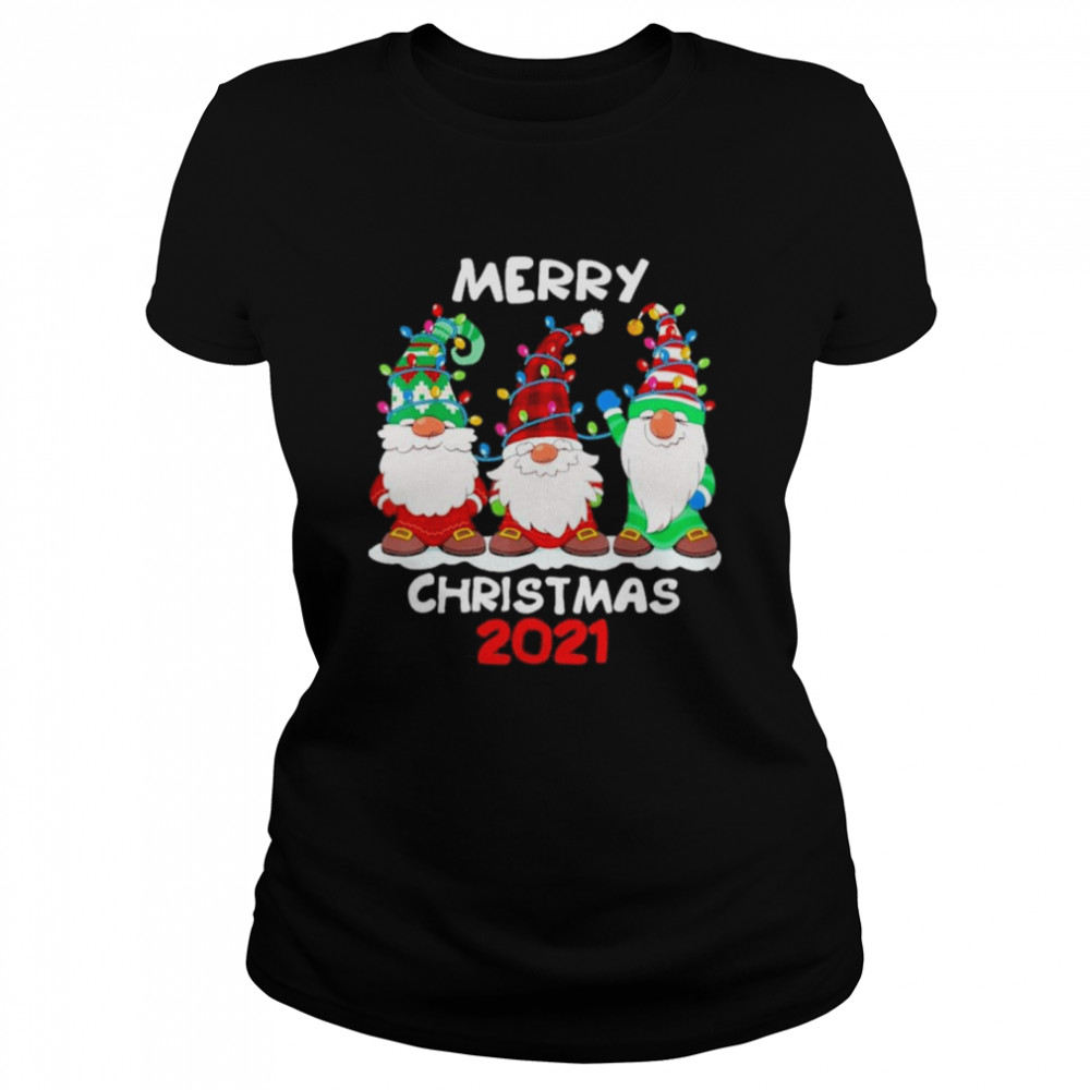 Merry Christmas 2021 Gnomies Lights shirt Classic Women's T-shirt