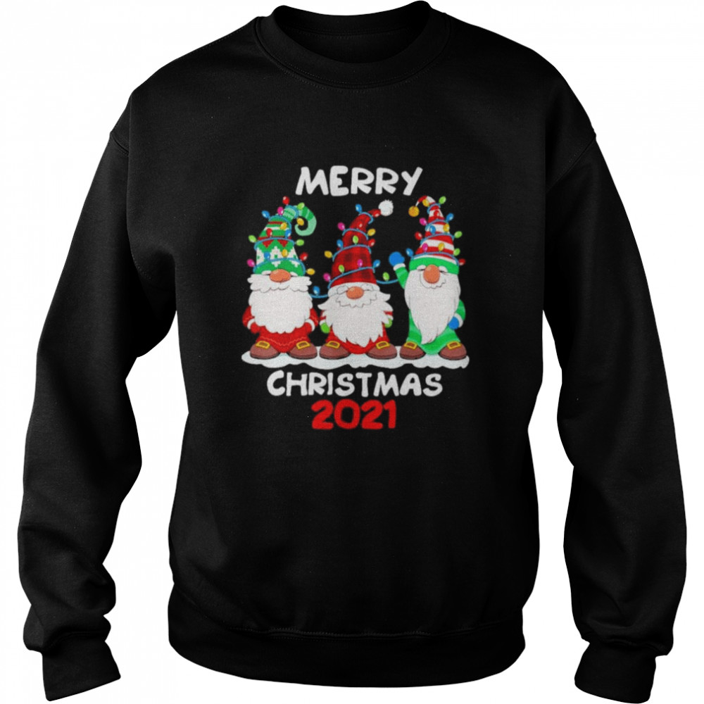 Merry Christmas 2021 Gnomies Lights shirt Unisex Sweatshirt