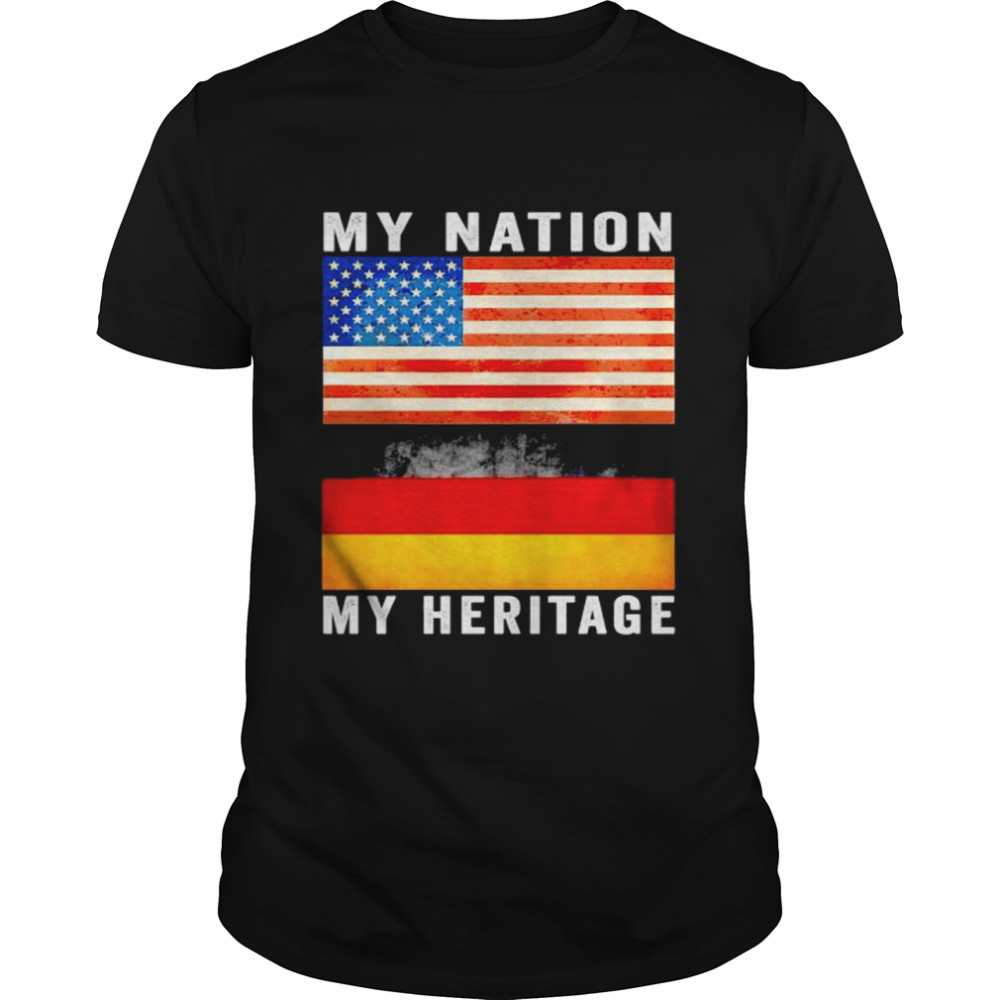 Nice america my nation German myheritage shirt Classic Men's T-shirt