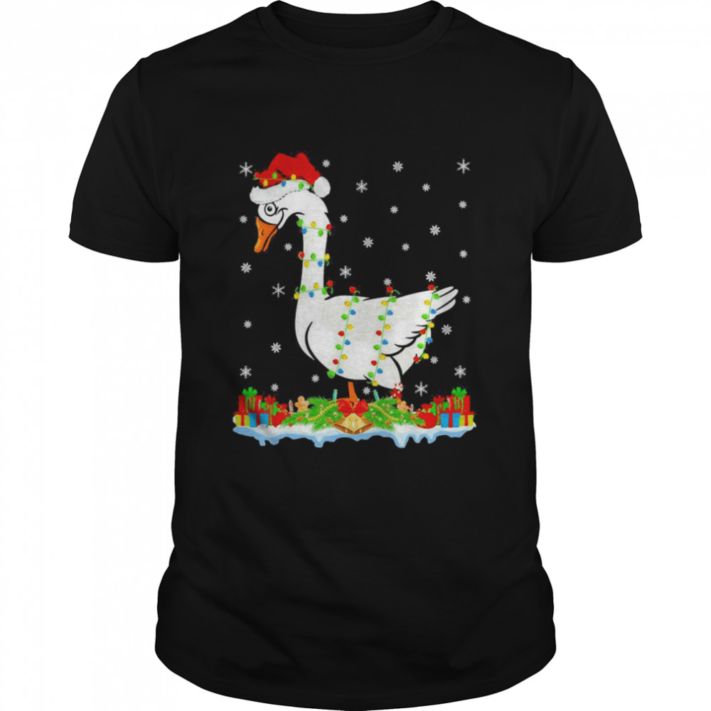 Goose Family Matching Santa Hat Goose Christmas  Classic Men's T-shirt