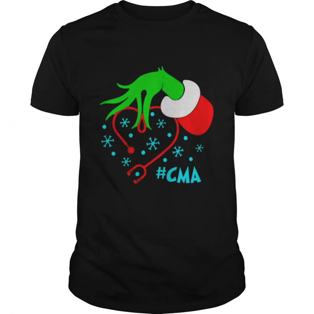 Grinch’s CMA Nurse Stethoscope Christmas Sweater  Classic Men's T-shirt