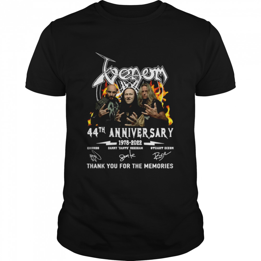 Venom 44th Anniversary 1978-2022 Signature Thank You For The Memories Shirt