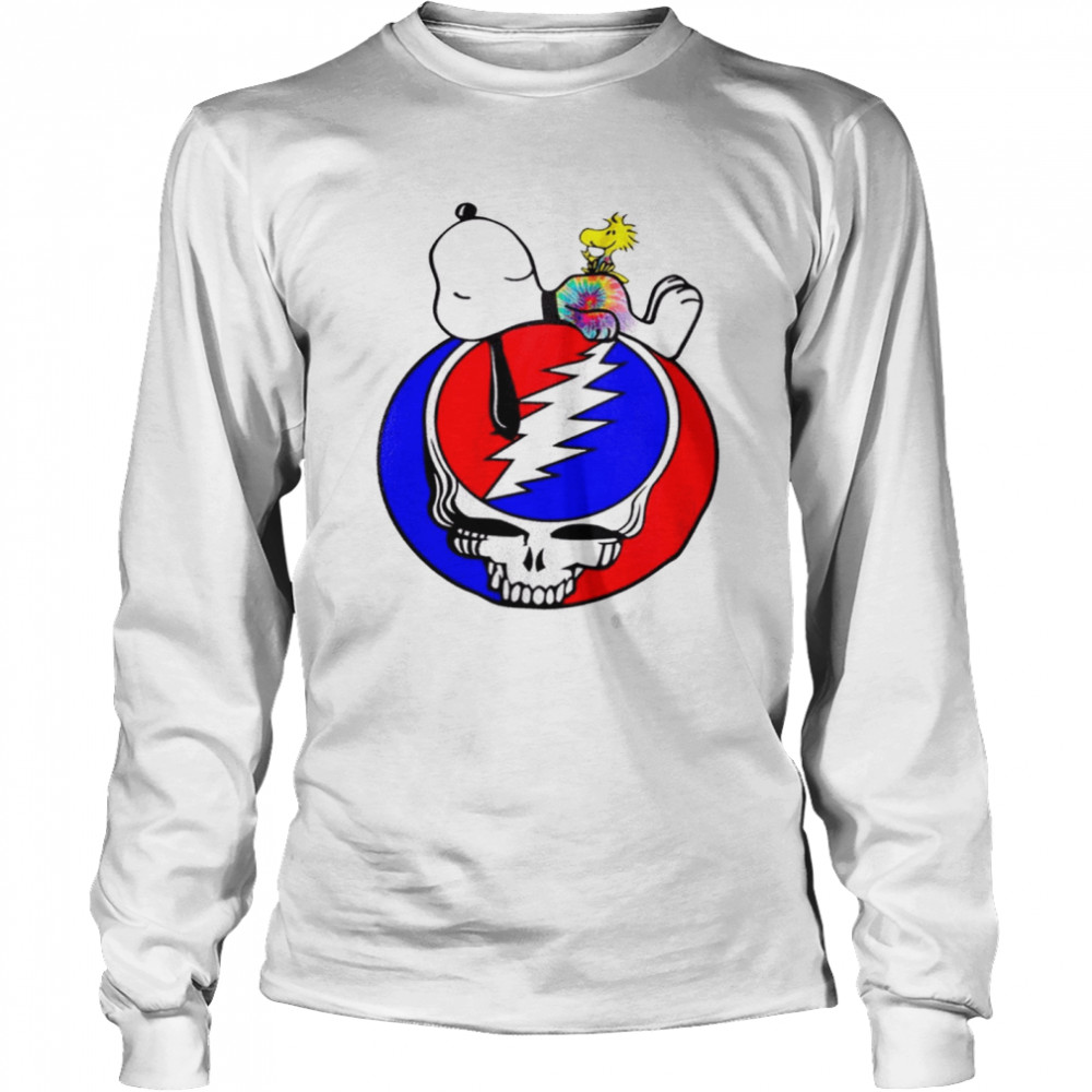 Little Hippie Grateful Dead Dancing Bear Face Unisex Longsleeve Heather True Royal / XS