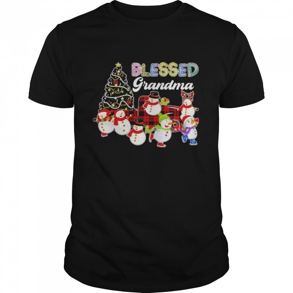 Christmas Snowman Blessed Grandma Christmas Sweater Shirt