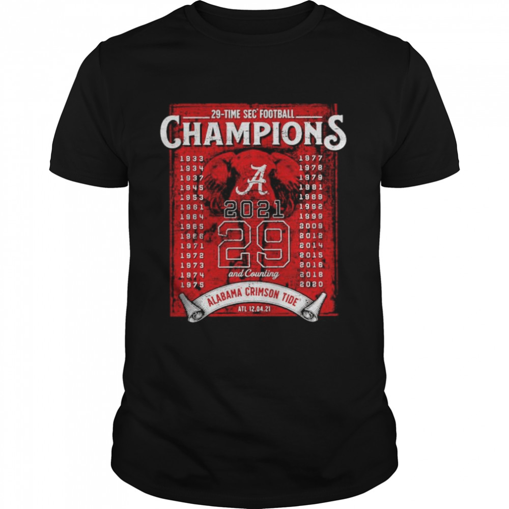 Awesome alabama Crimson Tide 29-time Sec football champions shirt