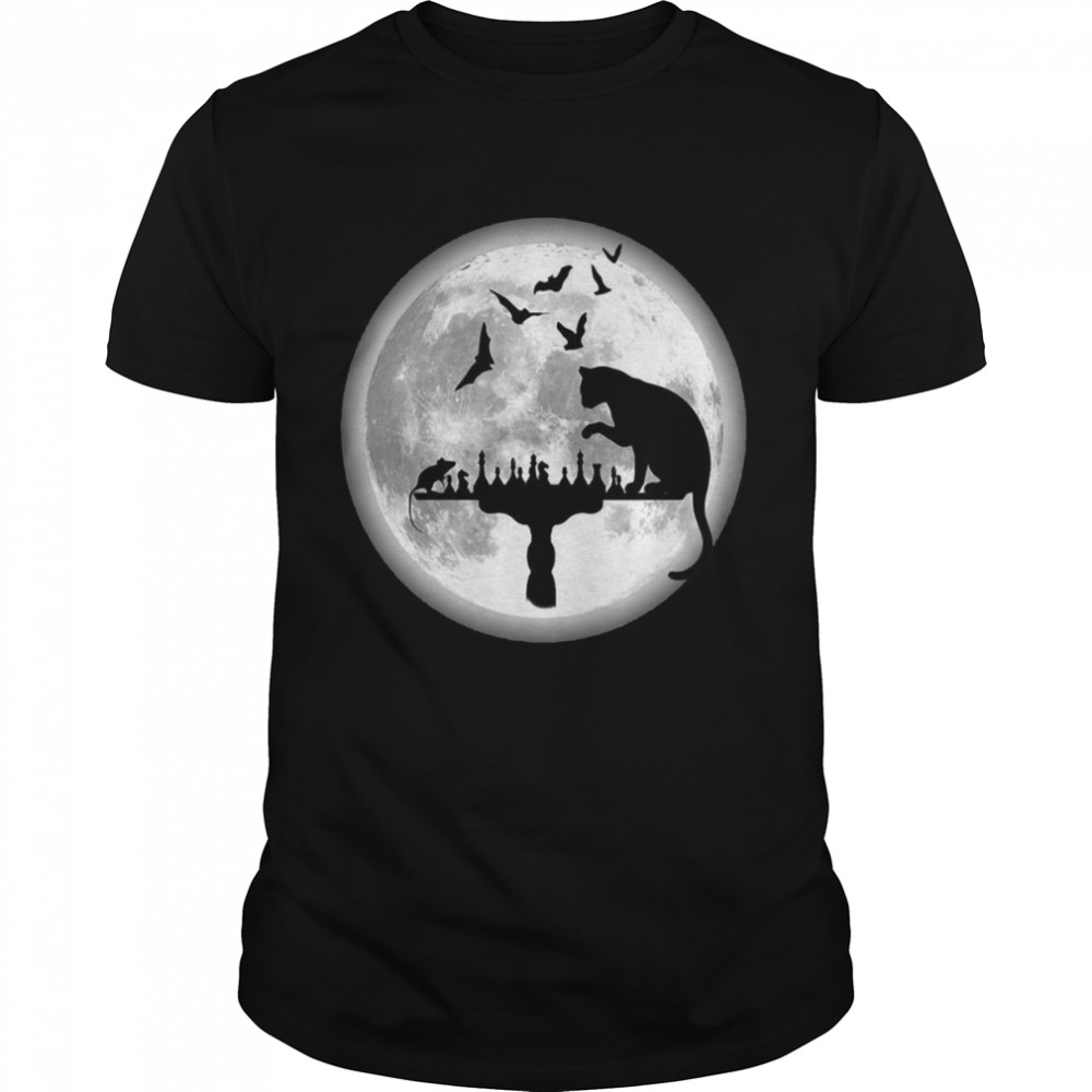 Cat Chess Moon Shirt