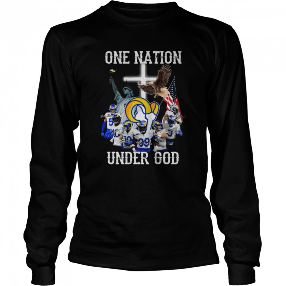 Los Angeles Rams One Nation Under God Black T-Shirt