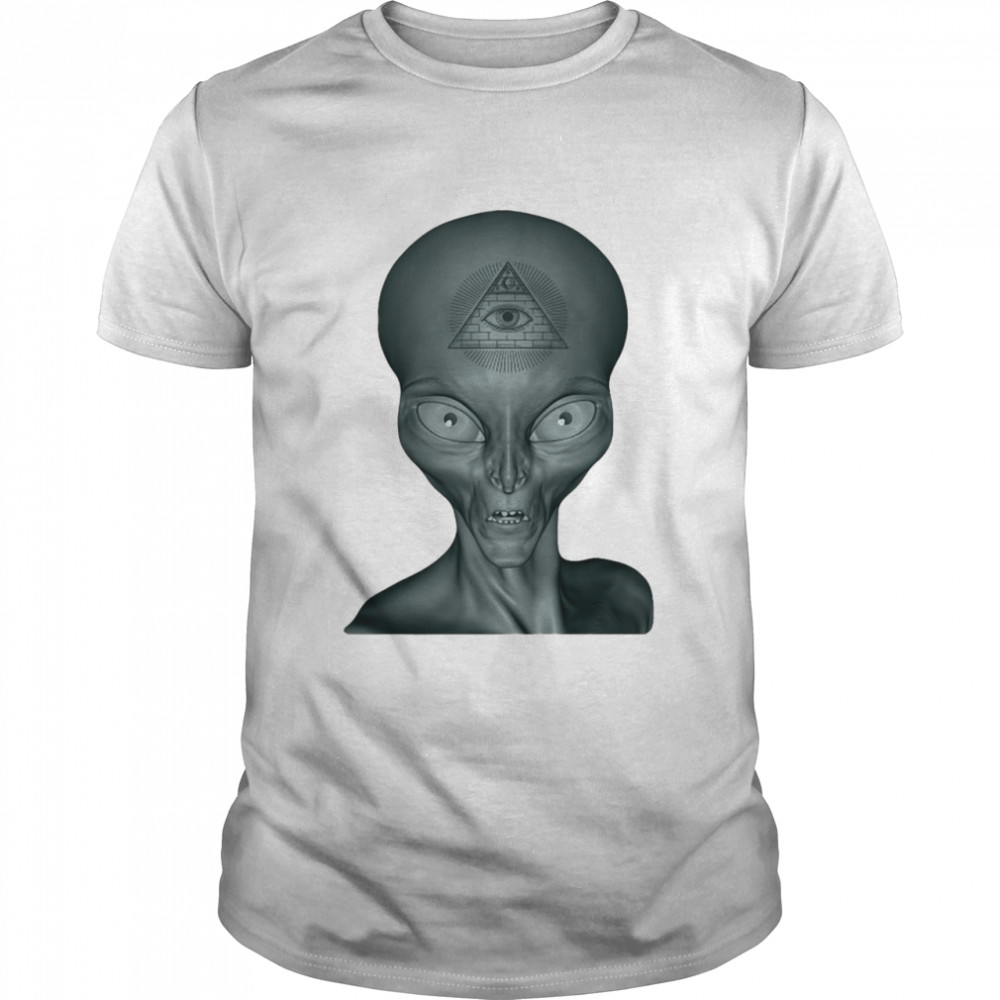 Alienations Illuminati Alien All Seeing Eye Graphic Shirt