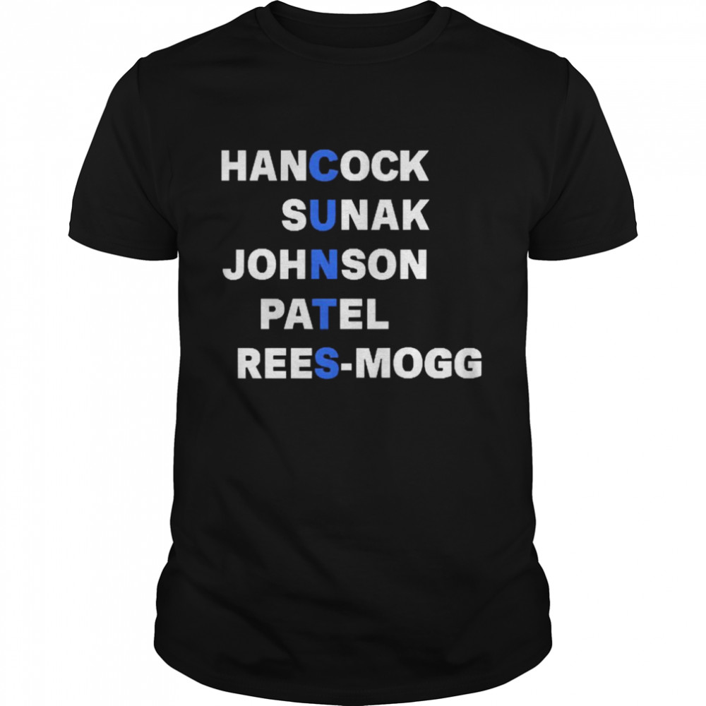 Hancock Sunak Johnson Patel Rees-Mogg Shirt