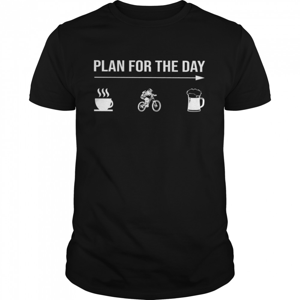 Plan For The Day Coffee Ride Beer  Classic Men's T-shirt