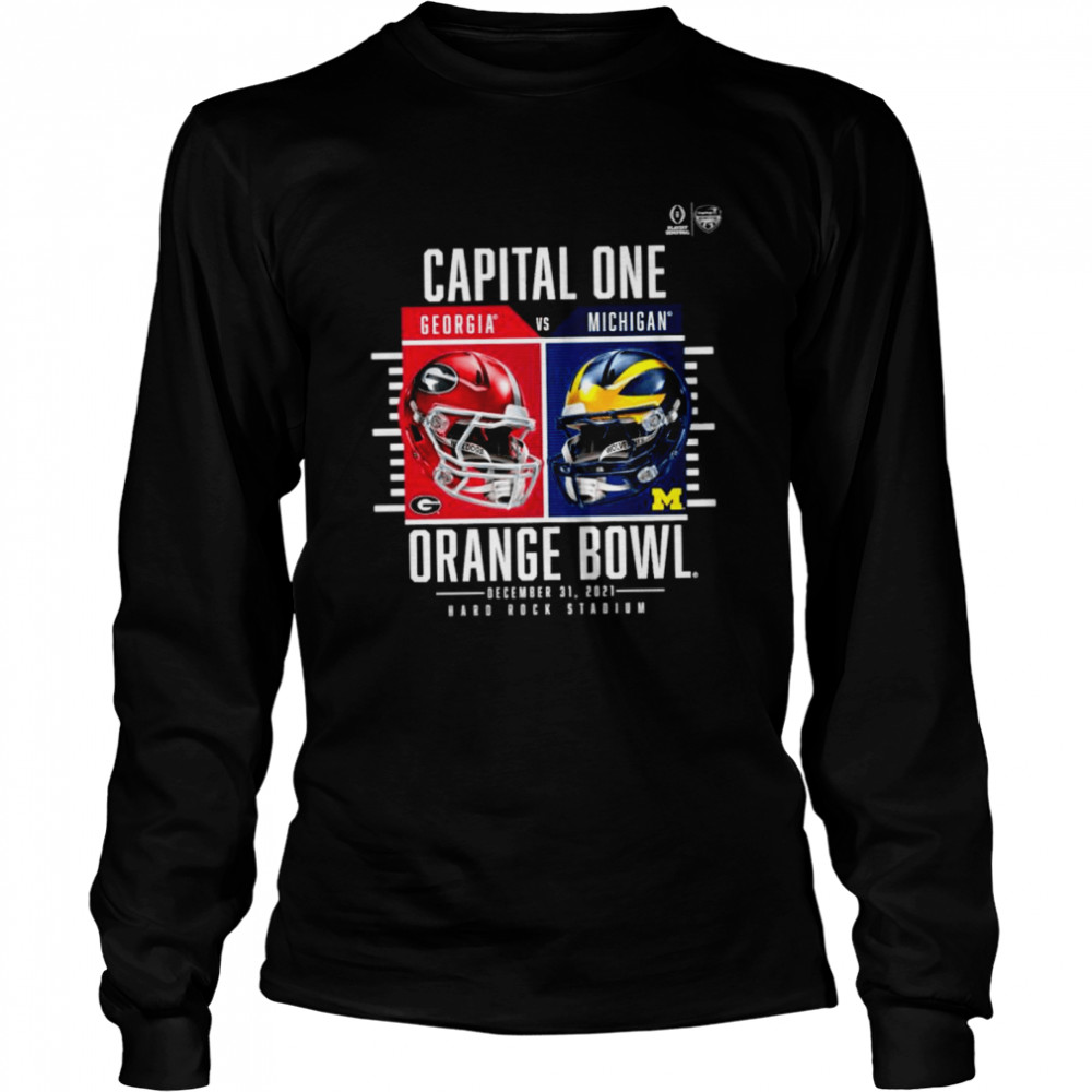 2021 Orange Bowl Gear Georgia Bulldogs vs Michigan Wolverines Champions shirt Long Sleeved T-shirt