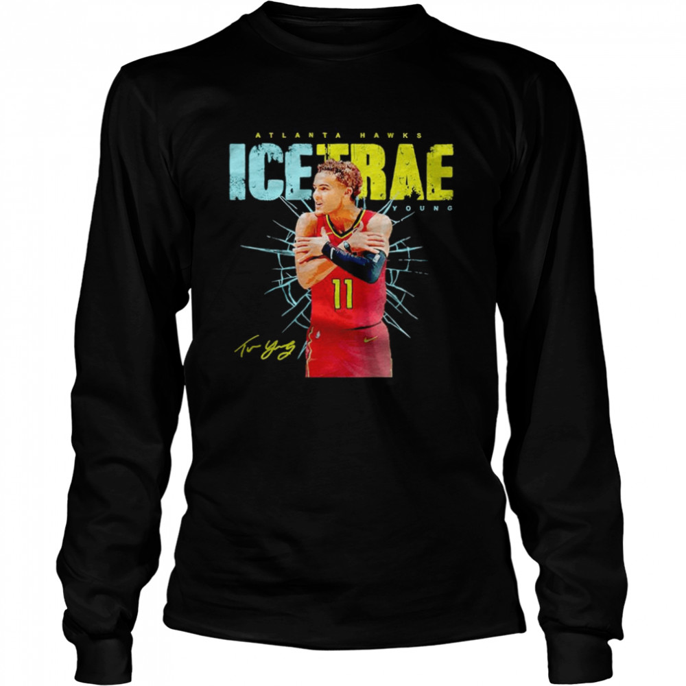 Atlanta Hawks Ice Trae Young signature shirt Long Sleeved T-shirt