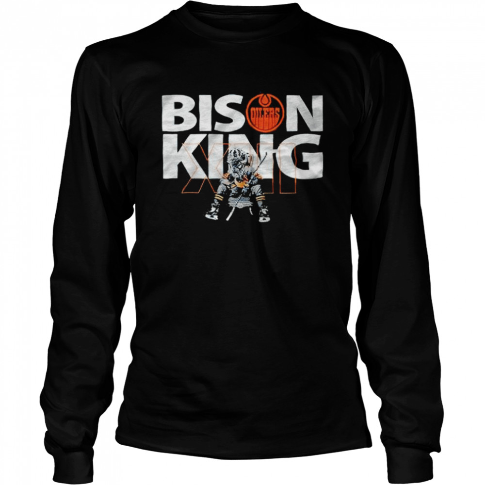Bison King Edmonton Oilers hockey shirt Long Sleeved T-shirt