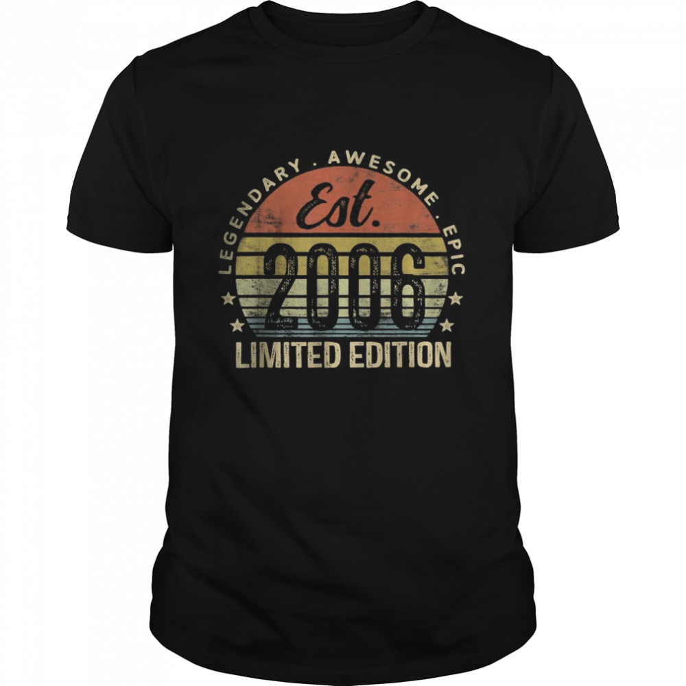 Est 2006 Limited Edition 16th Birthday Gifts 16 Year Old Classic Men's T-shirt
