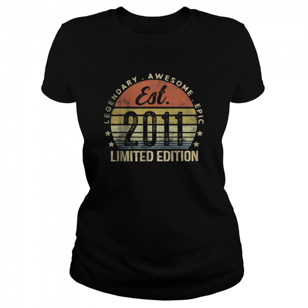 Est 2011 Limited Edition 11th Birthday Gifts 11 Year Old T- Classic Women's T-shirt