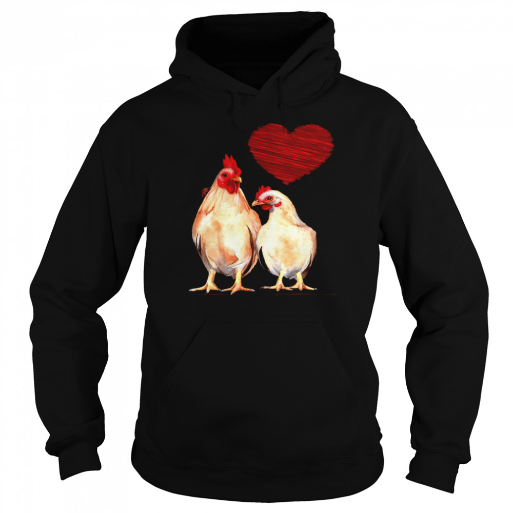 Love Chickens shirt Unisex Hoodie