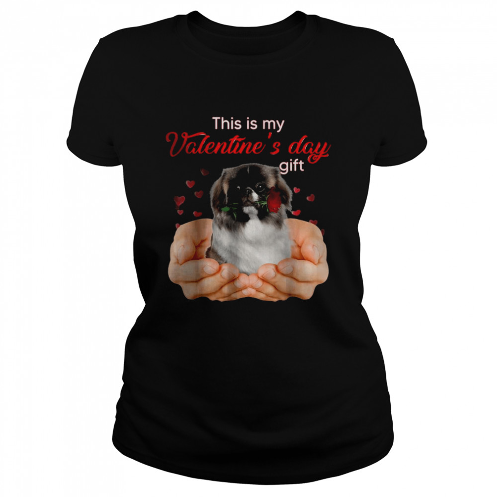 Pekingese This Is My Valentine’s Day Pajama T- Classic Women's T-shirt
