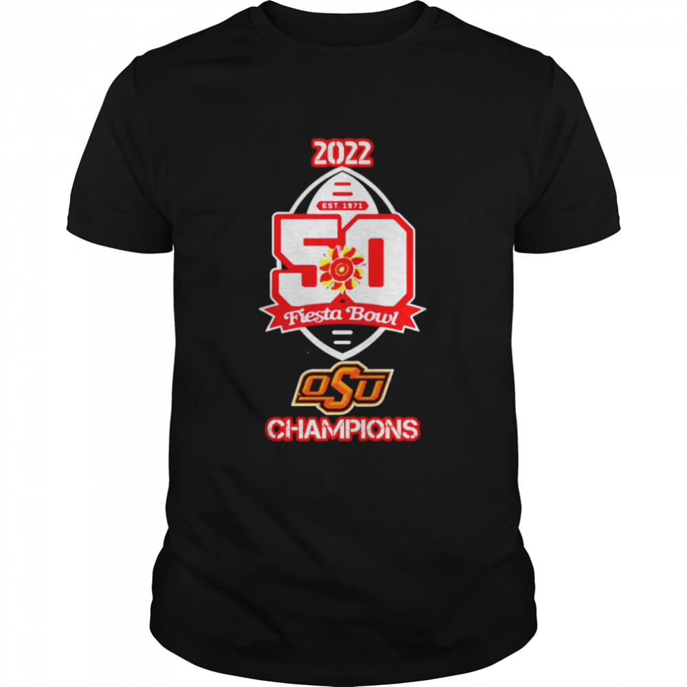 Oklahoma State Cowboys 2022 Fiesta Bowl Champions EST 1971 shirt Classic Men's T-shirt