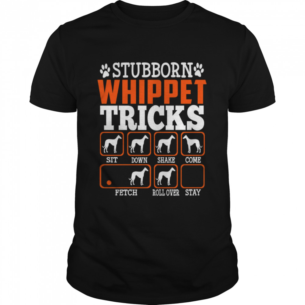 Stubborn Whippet Dog Tricks Puppy Dog  Classic Men's T-shirt