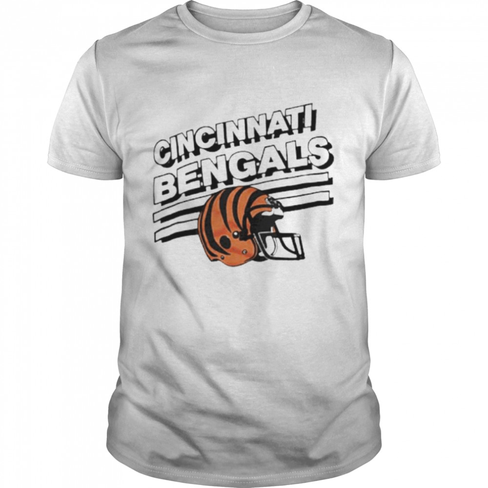 Cincinnati Bengals Orange Stripes Tri-Blend  Classic Men's T-shirt
