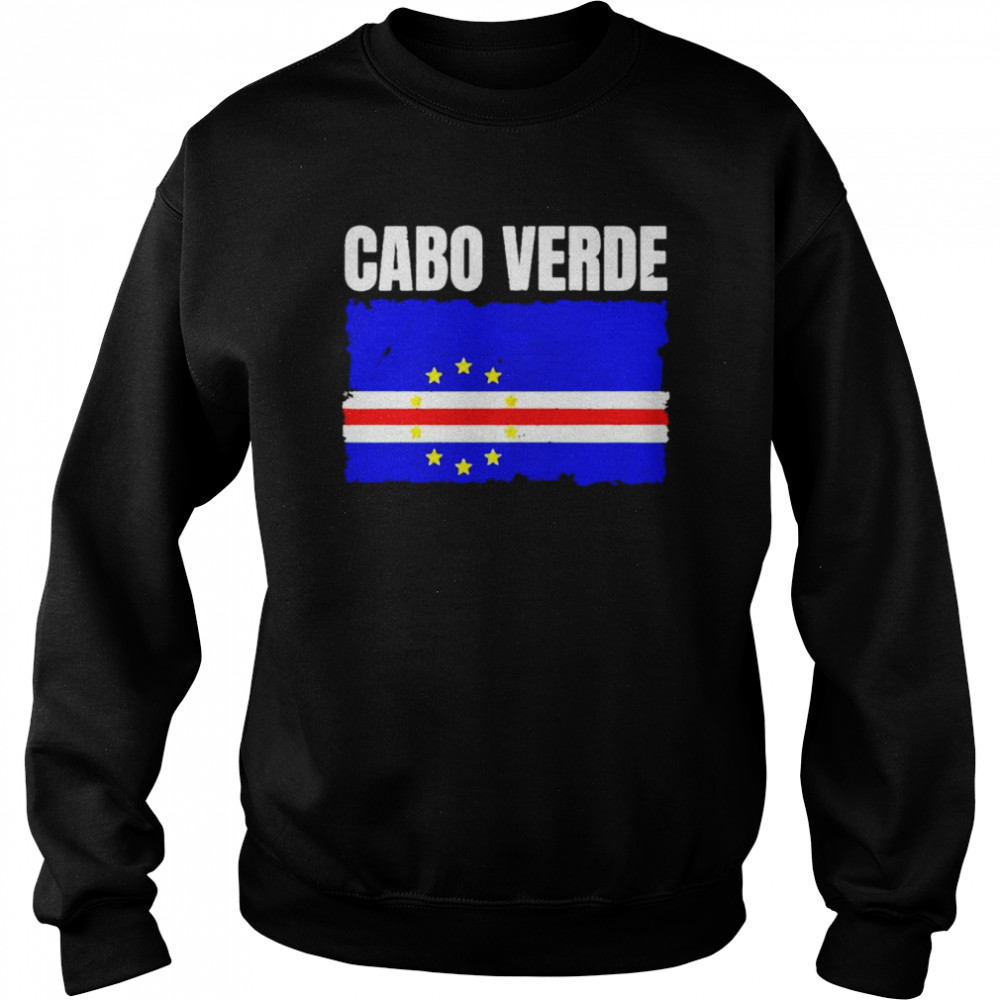 Cabo Verde Flag Print Cape Verdean  Unisex Sweatshirt