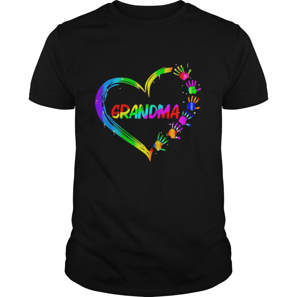 Gradient Heart Shape Grandma  Classic Men's T-shirt