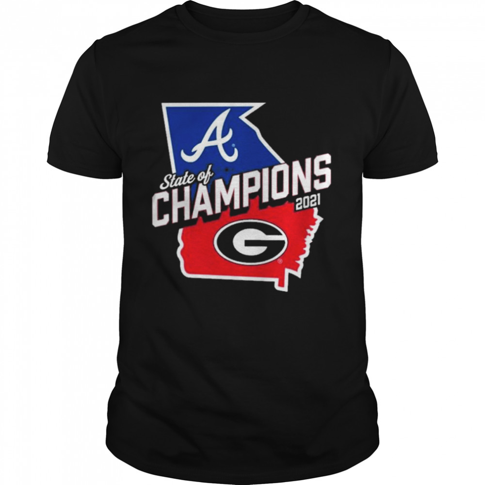 fanatics women t-shirt sz M state of champions 2021 atlanta braves uga  bulldogs