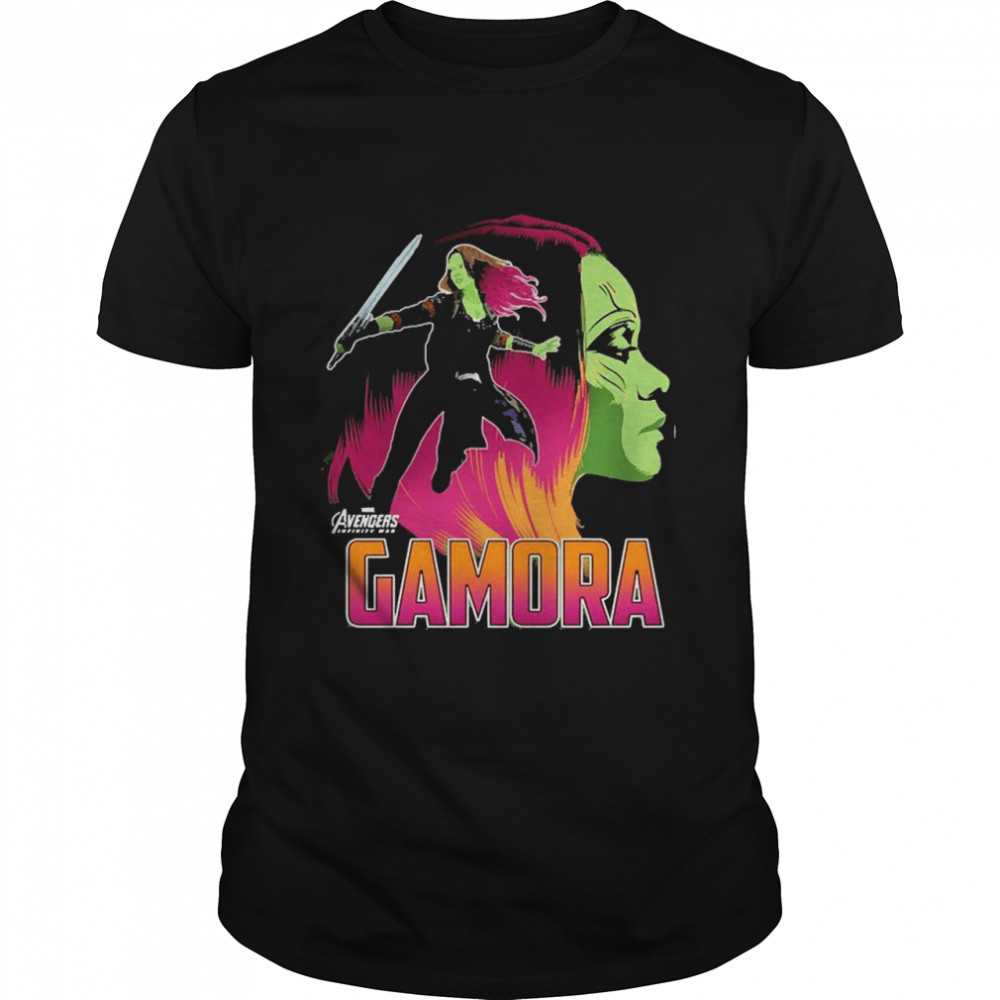 Marvel Infinity War Gamora Head Profile Graphic Classic Men's T-shirt
