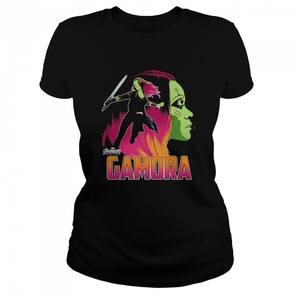 Marvel Infinity War Gamora Head Profile Graphic Classic Women's T-shirt