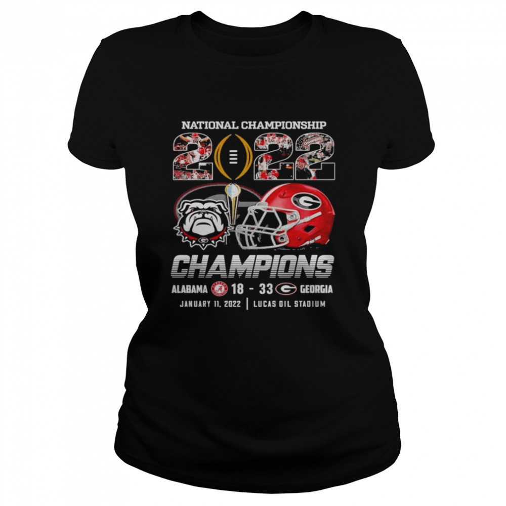 National championship 2022 champions alabama crimson tide and georgia bulldog shirt Classic Women's T-shirt