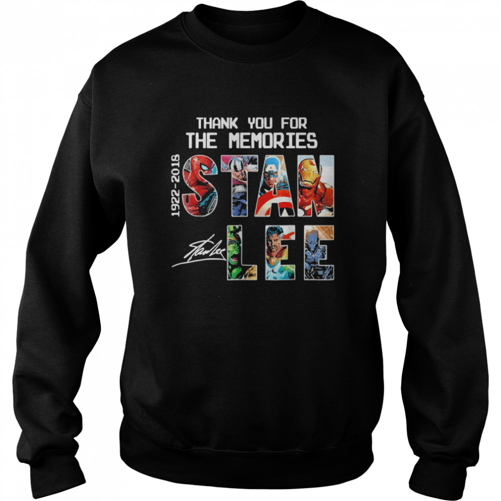 Stan Lee Thank You For The Memories Unisex Sweatshirt