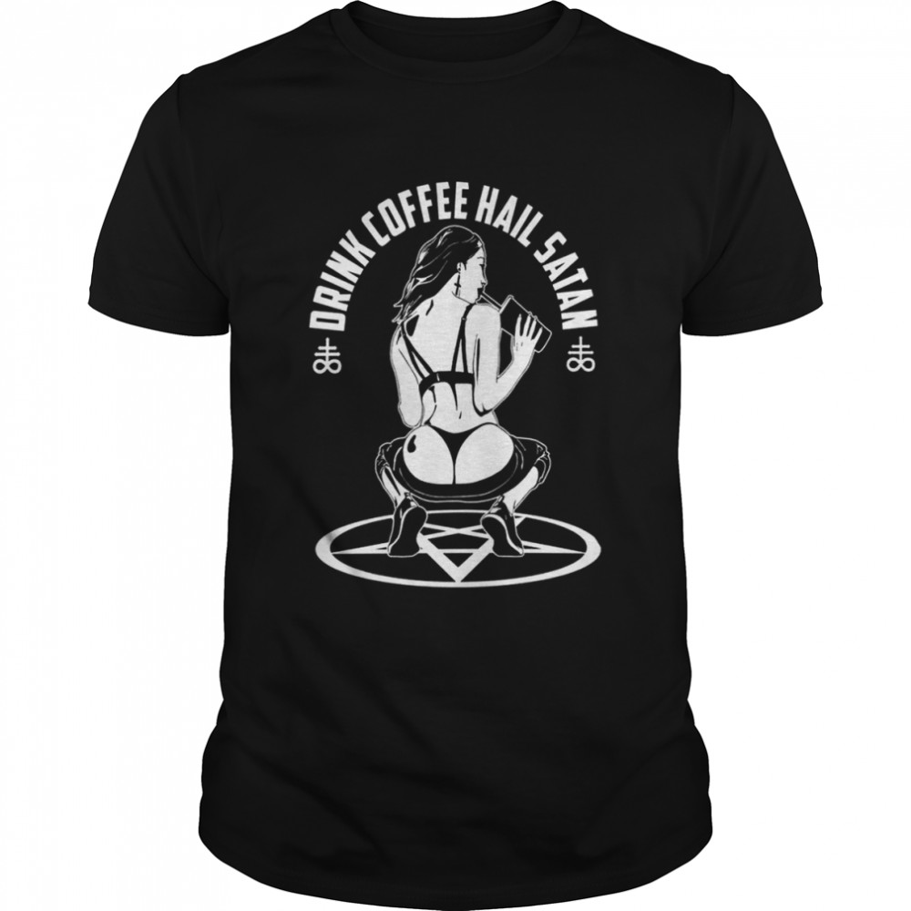 8 Drink coffee hail satan 8 shirt Classic Men's T-shirt