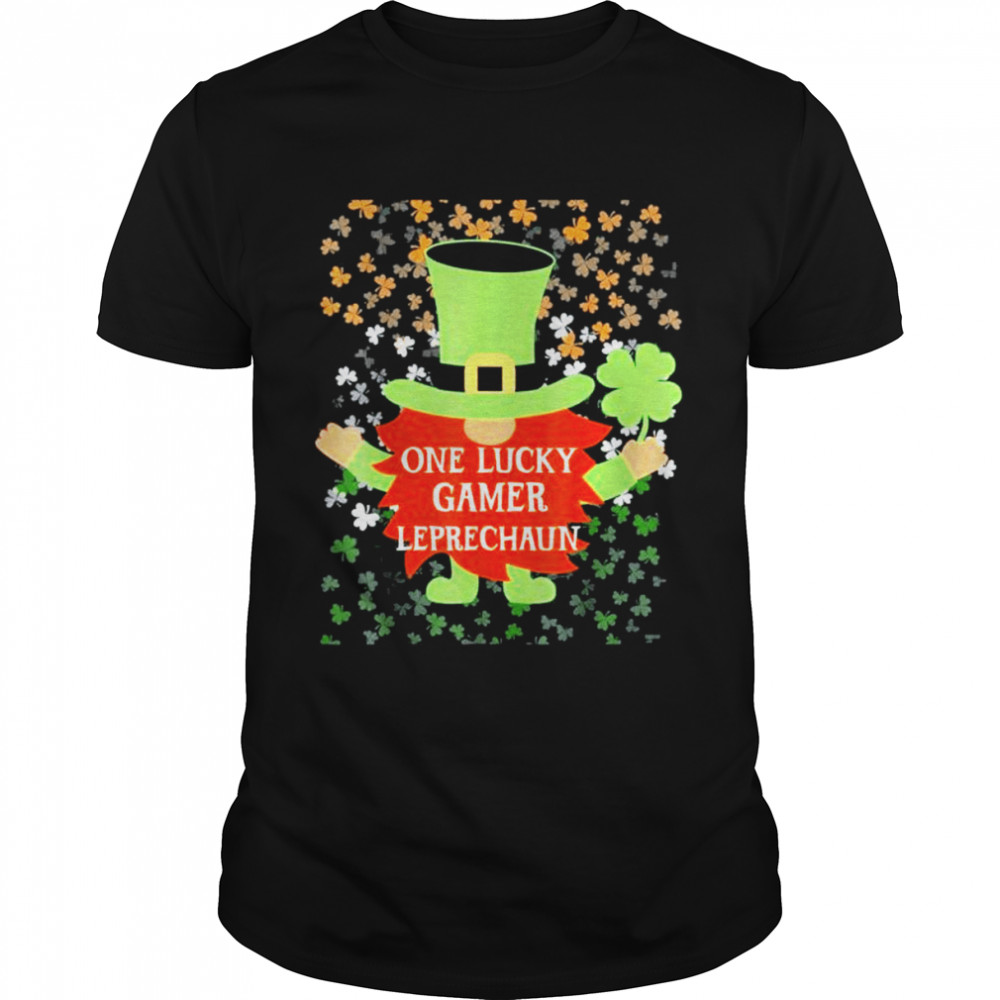 Gamer St Patricks Day Lucky Gnome Family Matching shirt Classic Men's T-shirt