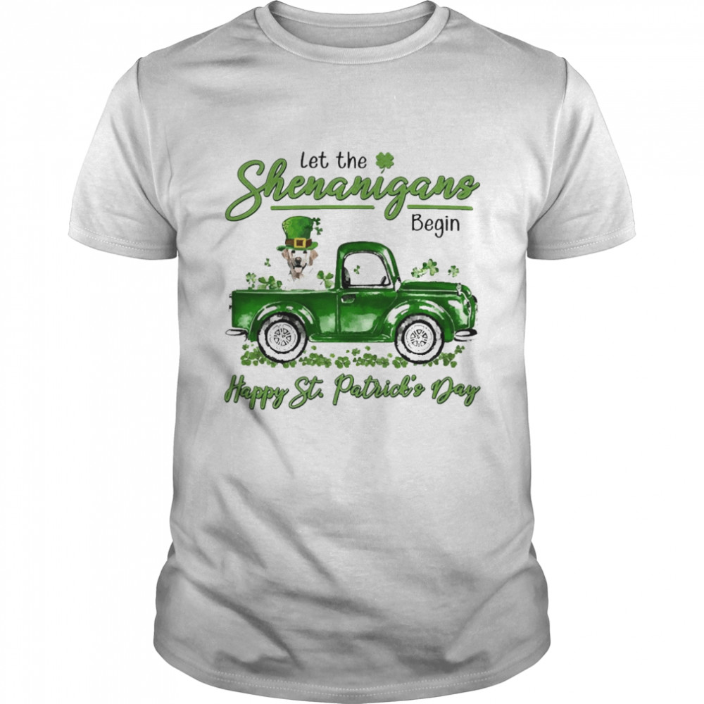 Yellow Labrador Let The Shenanigans Begin Happy St. Patrick’s Day Classic Men's T-shirt
