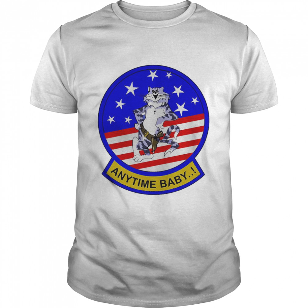 American Flag Anytime Baby F-14 Tomcat Shirt