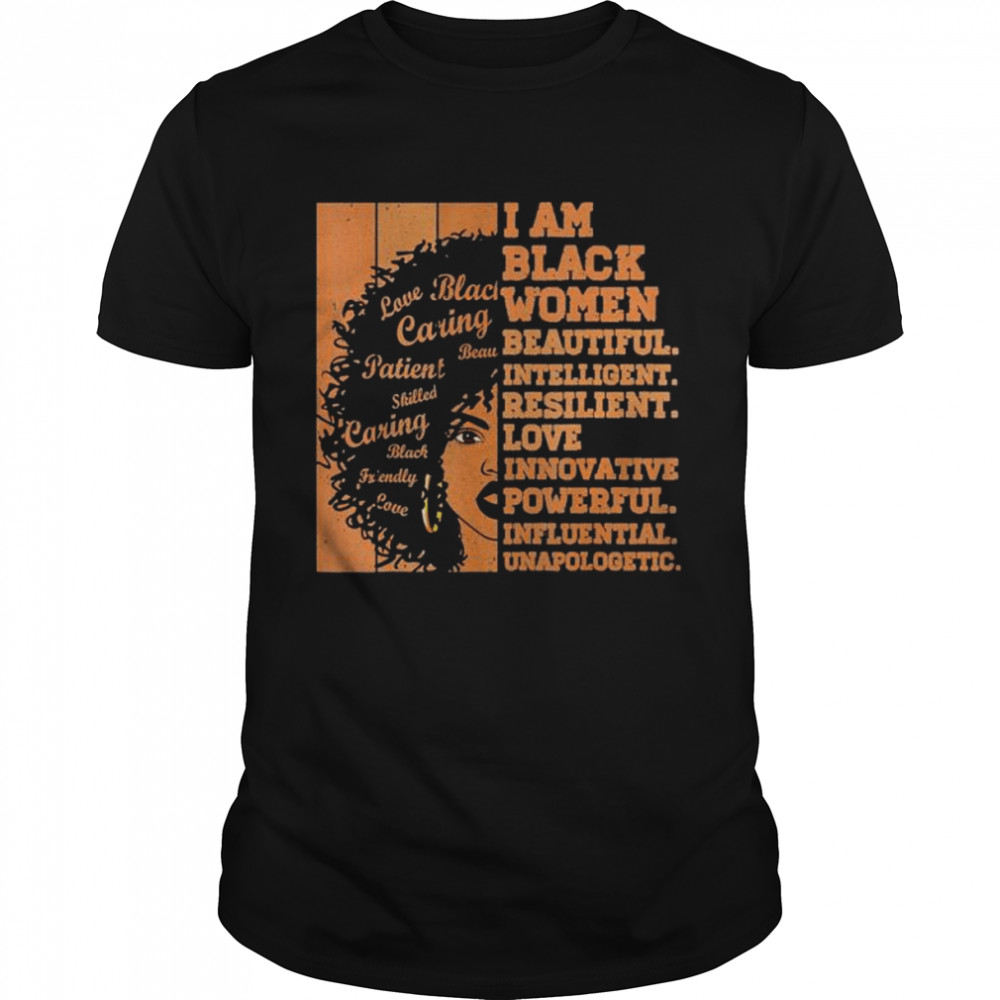 Beauty African Lady Women T shirt African Black Girl History Month