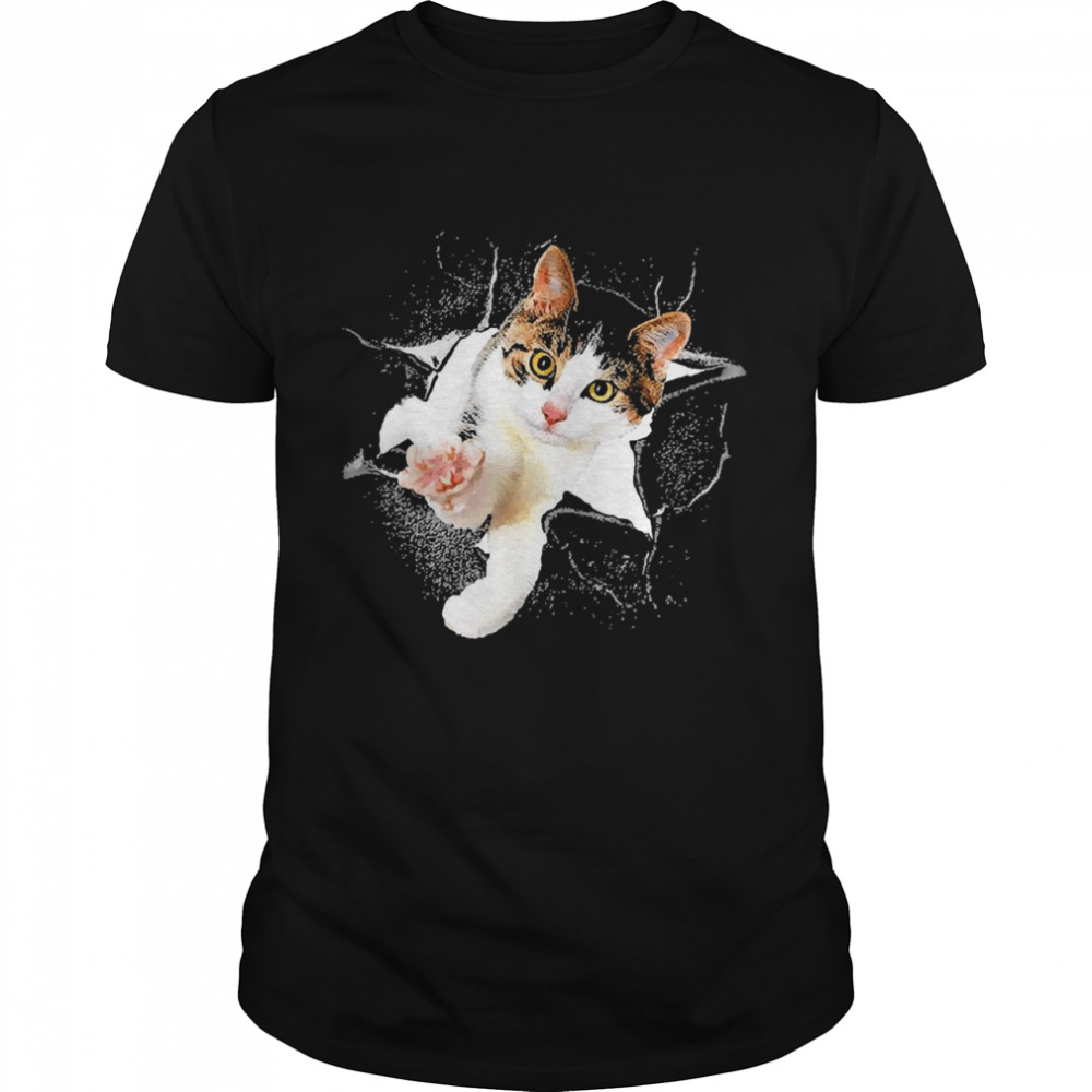 Cute Kitty Cat Poking Shirt