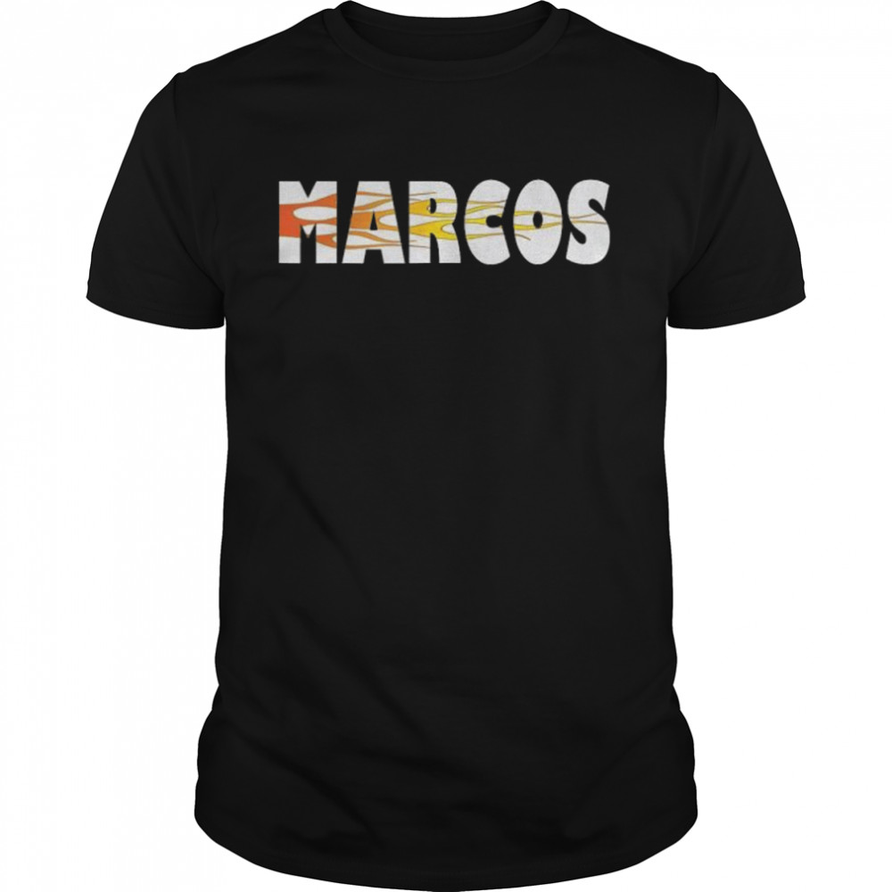 Marcos Name Cool Auto Detailing Flames So Fast Shirt