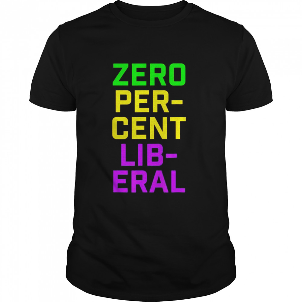 Mardi Gras Zero Percent Liberal Conservative Parade Beads T-Shirt